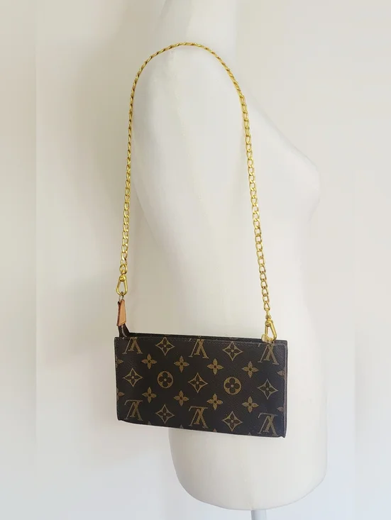 Authentic Louis Vuitton Brown Monogram Pouch,serial number:AR0997 - Picture 10 of 16